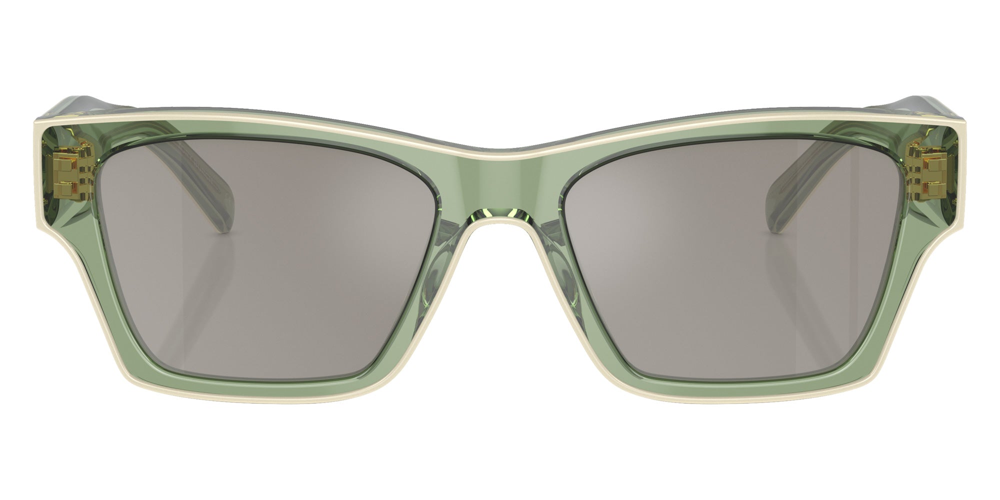 Tory Burch TY7207U 20026G 53 - Transparent Green & Ivory / Light Gray Silver Mirrored #id:ty7207u20026g_s:100100