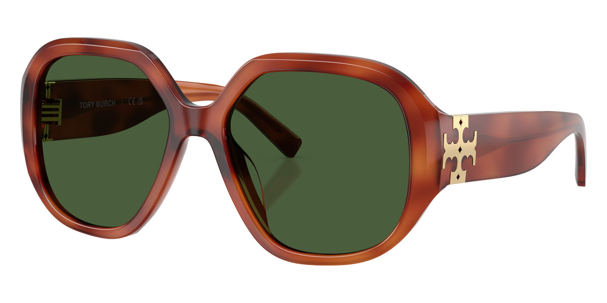 Tory Burch TY7237U 208371 56 - Soft Amber Tortoise / Solid Green #id:ty7237u208371_s:104105