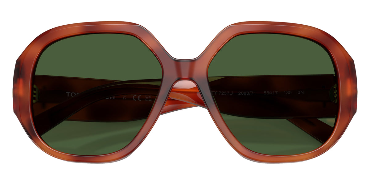 Tory Burch TY7237U 208371 56 - Soft Amber Tortoise / Solid Green #id:ty7237u208371_s:104120