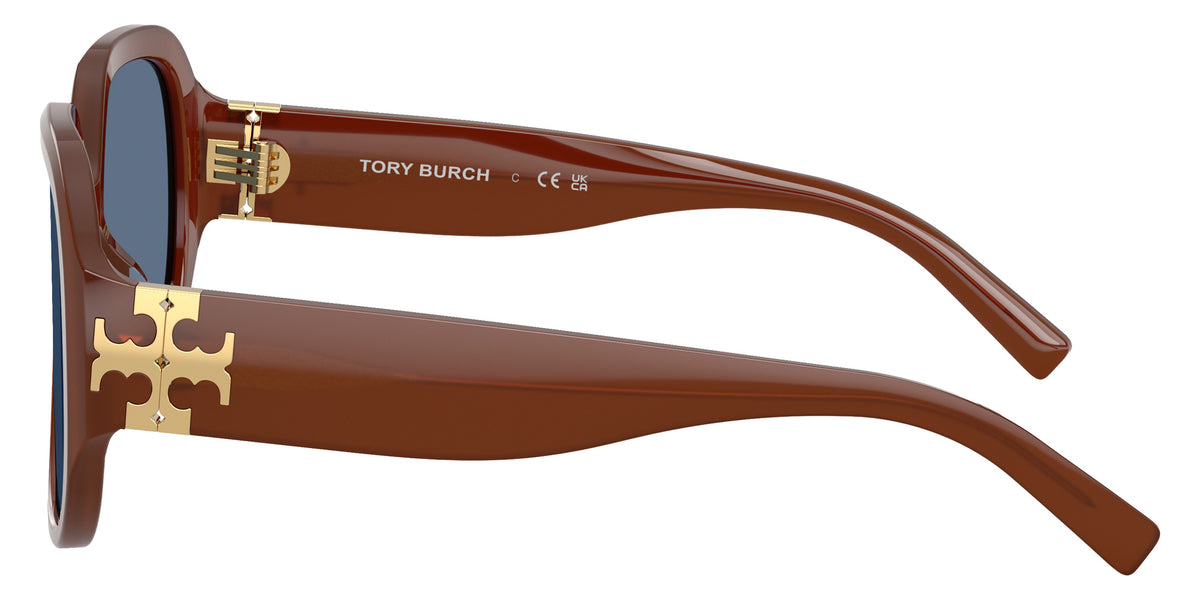 Tory Burch TY7237U 208880 56 - Dark Milky Brown / Solid Blue #id:ty7237u208880_s:108110