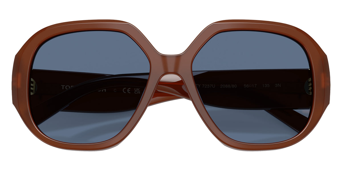 Tory Burch TY7237U 208880 56 - Dark Milky Brown / Solid Blue #id:ty7237u208880_s:108120