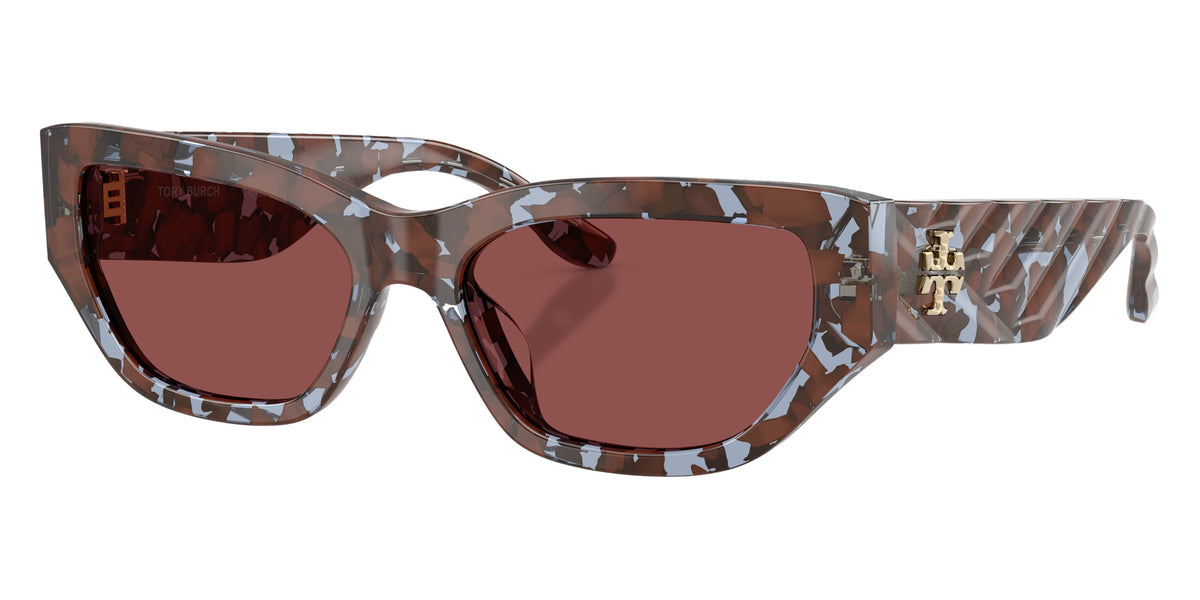 Tory Burch TY7240U 209175 55 - Blue/Brown Custom Spotted / Solid Burgundy #id:ty7240u209175_s:108105
