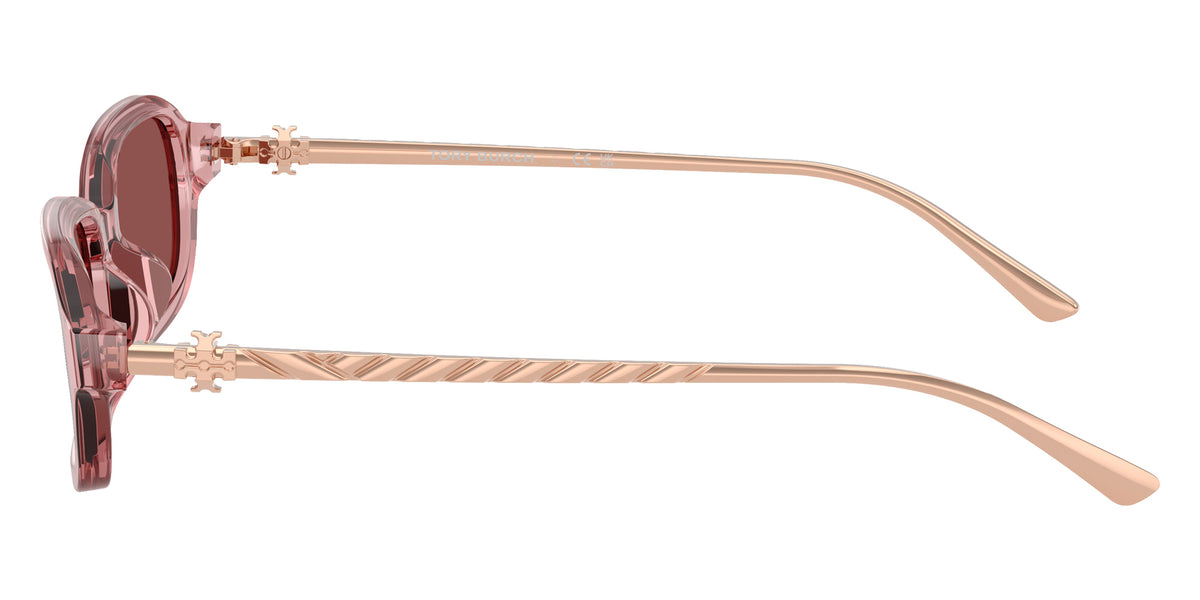 Tory Burch TY7243U 202175 53 - Transparent Light Pink / Solid Burgundy #id:ty7243u202175_s:102110