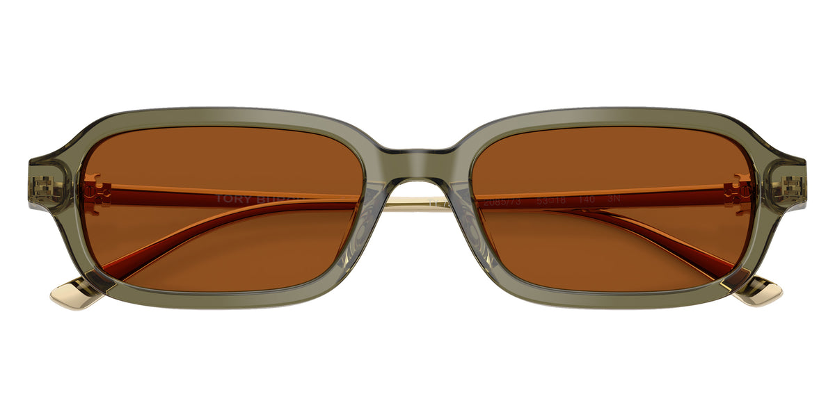 Tory Burch TY7243U 208573 53 - Transparent Olive / Solid Brown #id:ty7243u208573_s:104120