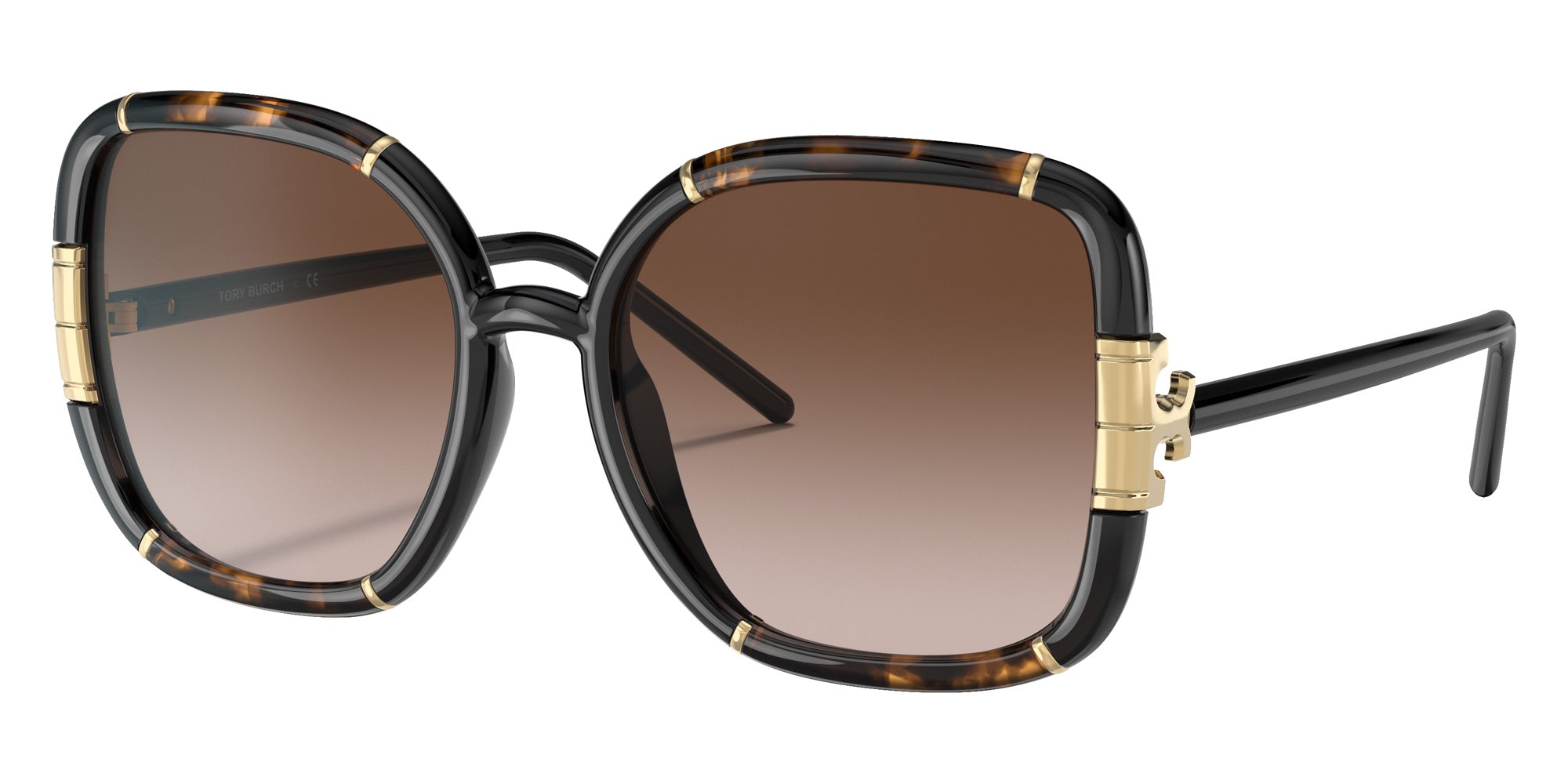 Tory Burch TY9071U 189613 57 - Dark Tortoise/Black / Brown Gardient #id:ty9071u189613_s:100105