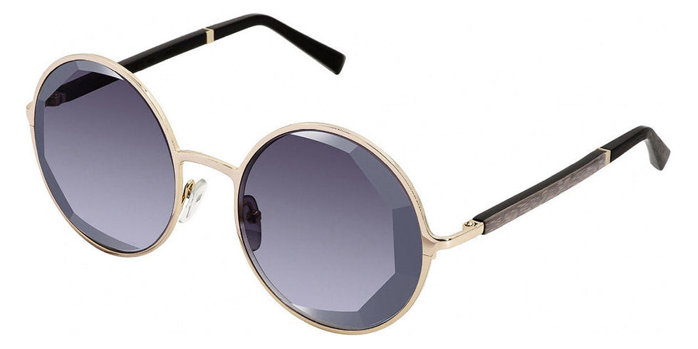 Gold & Wood GAW VANESSA AZAR 01 56 - Shiny Champagne Gold/Gray Eucalyptus/Ebony Tanganyika / Gray Gradient/Silver Mirrored