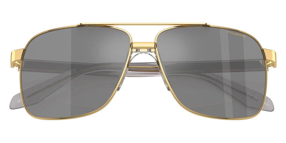 Versace VE2174 1002Z3 59 - Gold / Dark Gray Mirrored Silver Polarized #id:ve21741002z3_s:100120