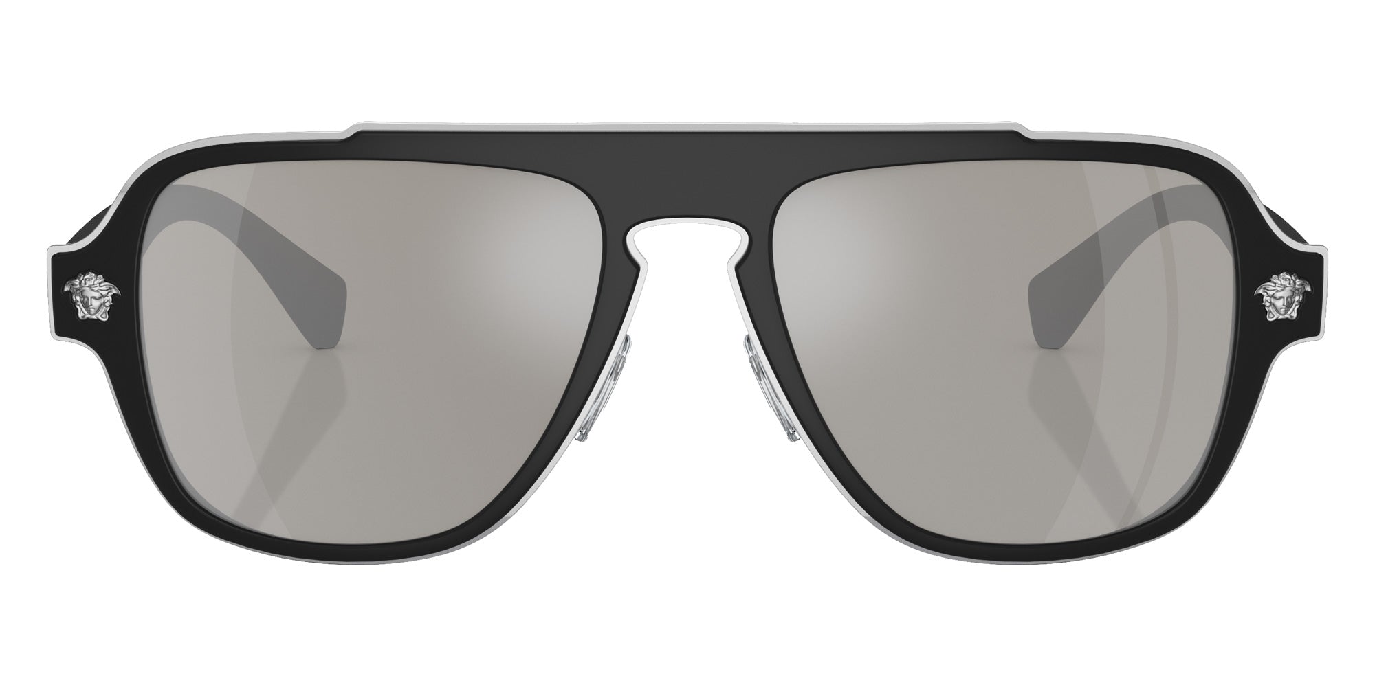 Versace VE2199 10006G 56 - Black / Light Gray Mirrored Silver #id:ve219910006g_s:100100