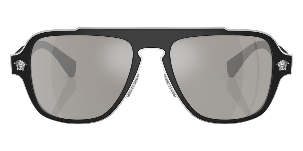Versace VE2199 10006G 56 - Black / Light Gray Mirrored Silver #id:ve219910006g_s:100100