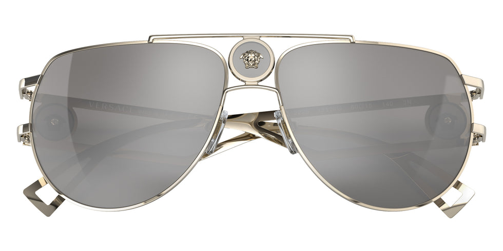 Versace VE2225 12526G 60 - Pale Gold / Light Gray Mirrored Silver #id:ve222512526g_s:100120