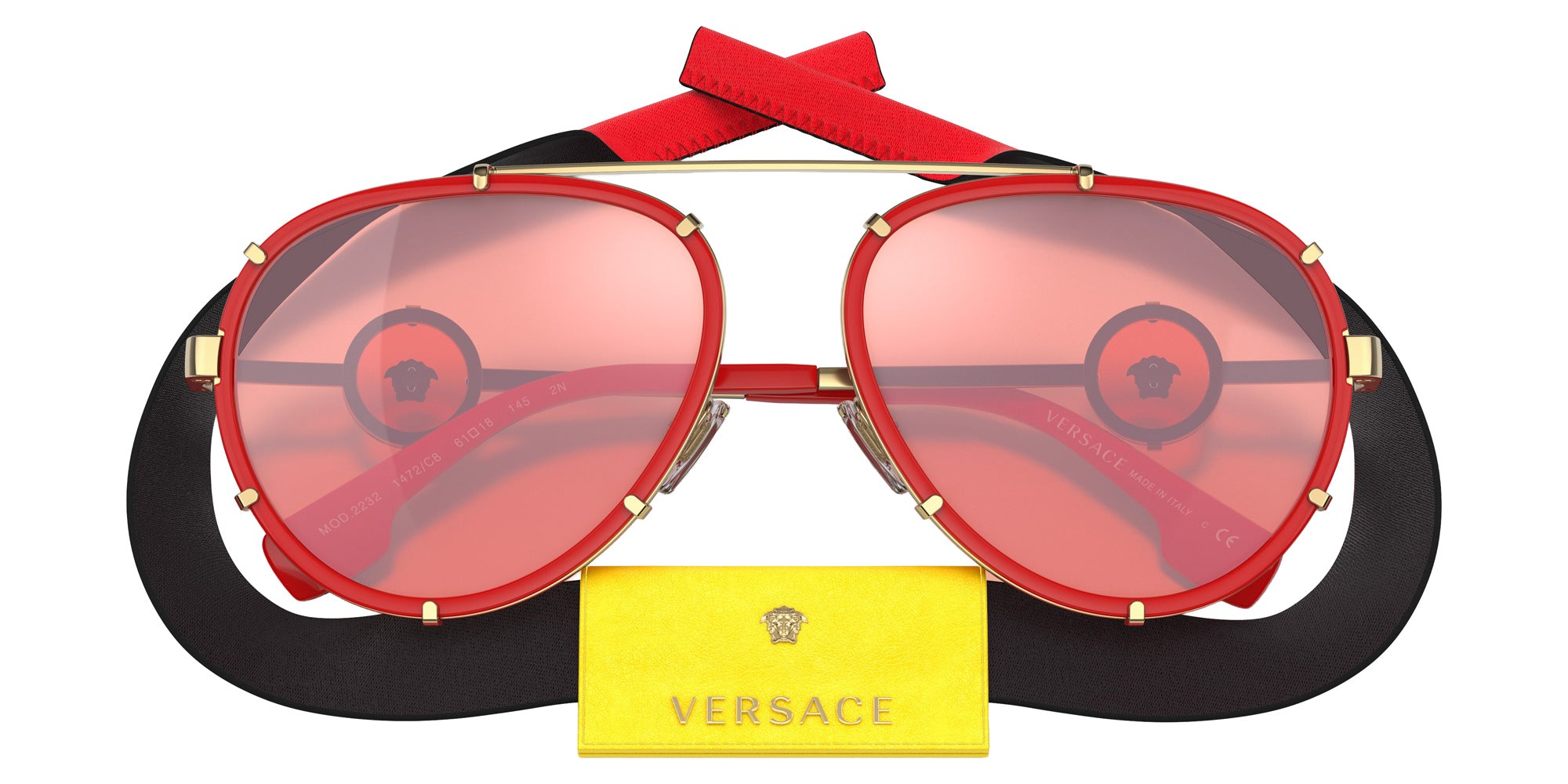 VERSACE VE2232 1472C8 61 - Red / Pink Mirrored Red #id:ve22321472c8_s:100120