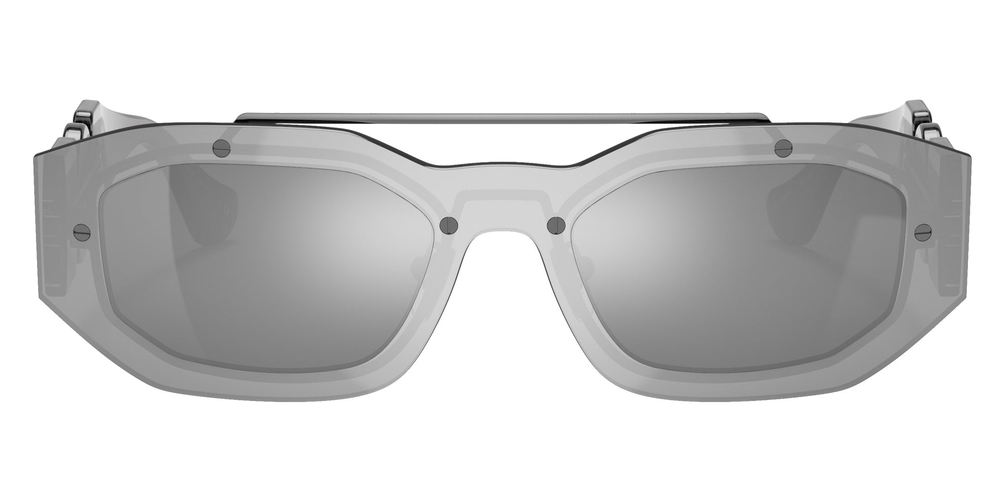 Versace VE2235 Biggie 10016G 51 - Transparent Gray Mirror Silver / Light Gray Mirrored Silver #id:ve223510016g_s:100100