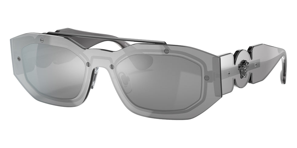 Versace VE2235 Biggie 10016G 51 - Transparent Gray Mirror Silver / Light Gray Mirrored Silver #id:ve223510016g_s:100105