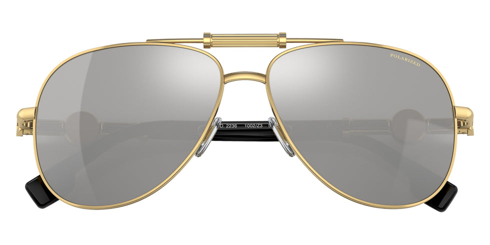 Versace VE2236 1002Z3 59 - Gold / Polarized Gray Mirrored Silver #id:ve22361002z3_s:102120