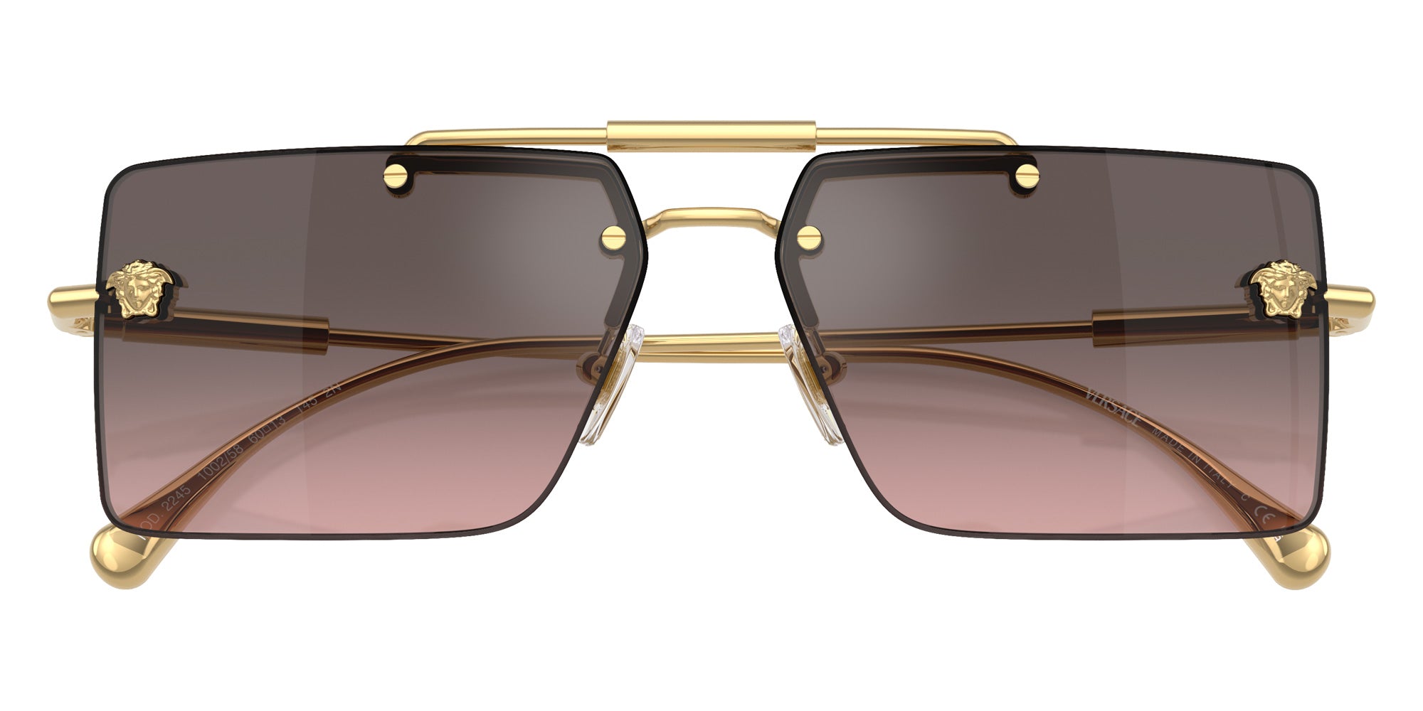 Versace VE2245 100258 60 - Gold / Pink Gradient Gray Flash Silver Mirrored #id:ve2245100258_s:100120