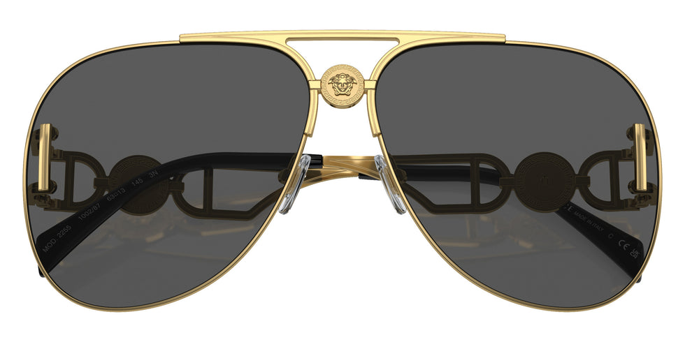 VERSACE VE2255 100287 63 - Gold / Dark Gray #id:ve2255100287_s:100120
