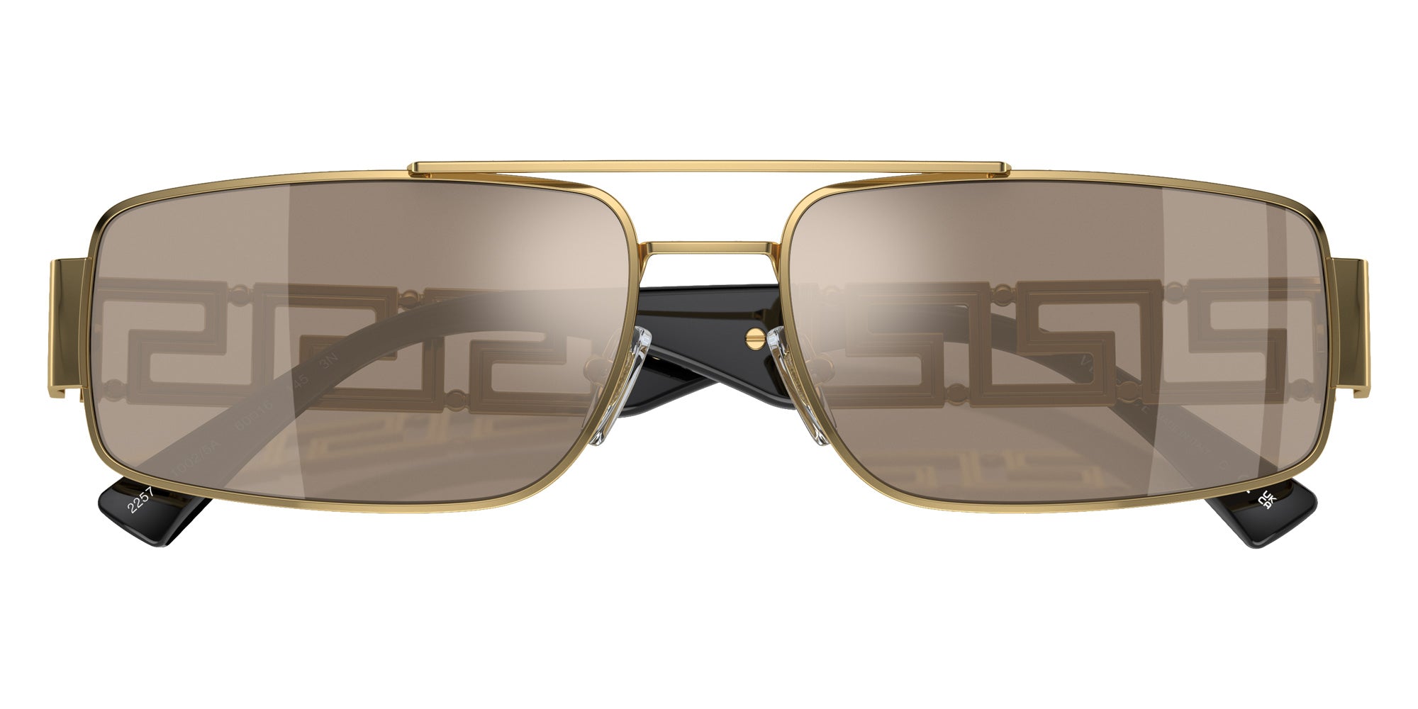 Versace VE2257 10025A 60 - Gold / Light Brown Mirrored Dark Gold #id:ve225710025a_s:100120