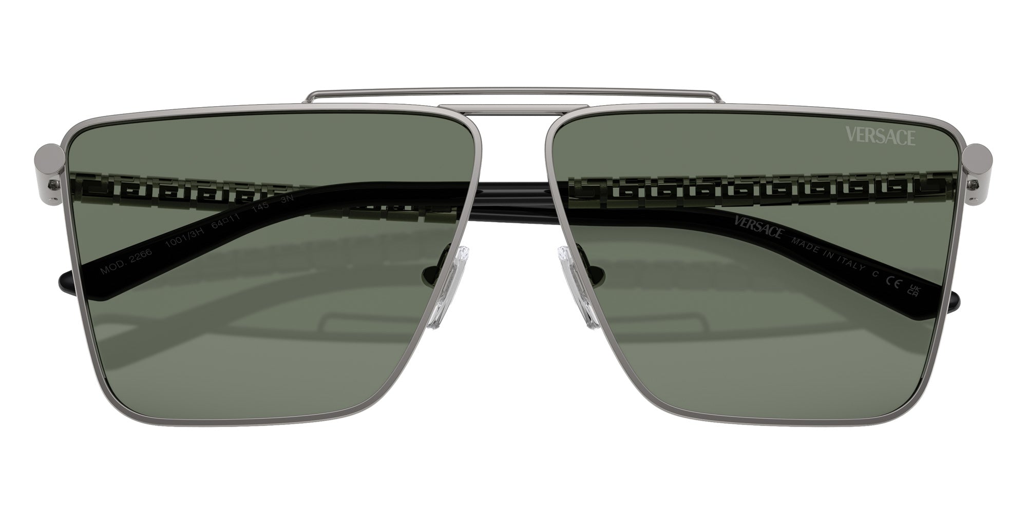 Versace VE2266 10013H 64 - Gunmetal / Dark Green #id:ve226610013h_s:100120