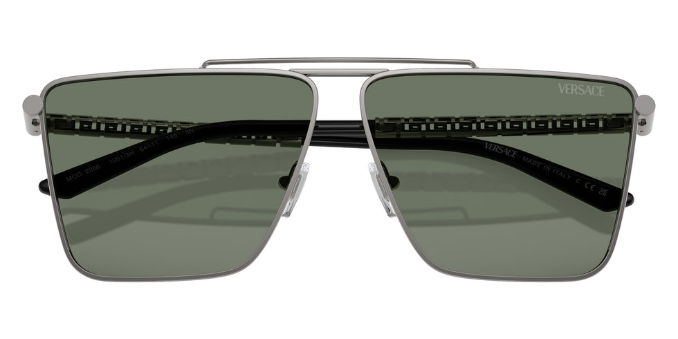 Versace VE2266 10013H 64 - Gunmetal / Dark Green #id:ve226610013h_s:100120