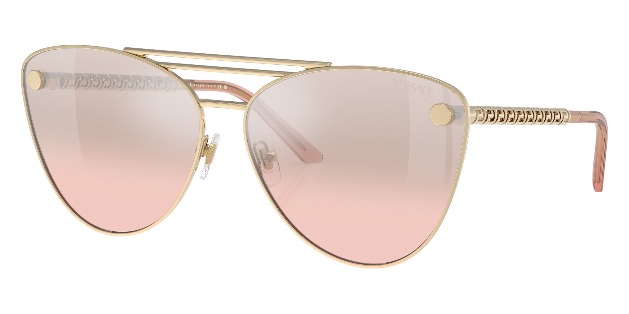 Versace VE2267 12527E 64 - Pale Gold / Light Pink Mirrored Silver #id:ve226712527e_s:100105