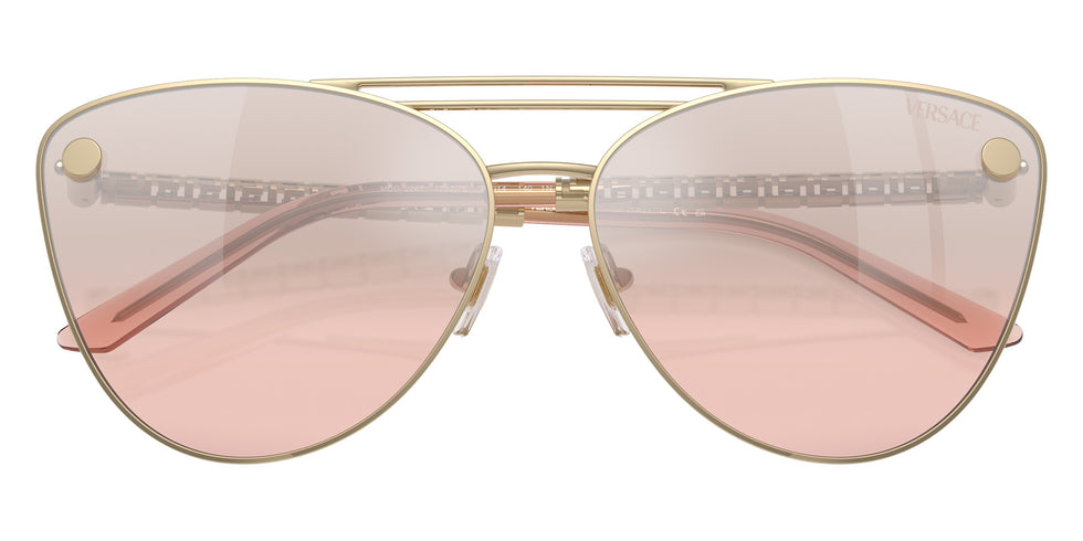 Versace VE2267 12527E 64 - Pale Gold / Light Pink Mirrored Silver #id:ve226712527e_s:100120