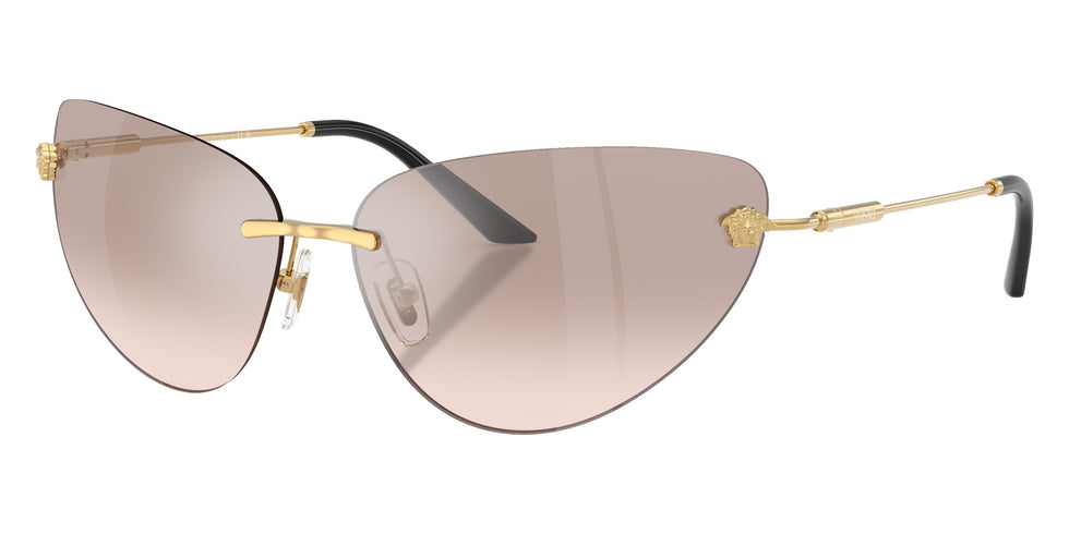 Versace VE2281 10028Z 64 - Gold / Light Brown Mirrored Silver #id:ve228110028z_s:100105
