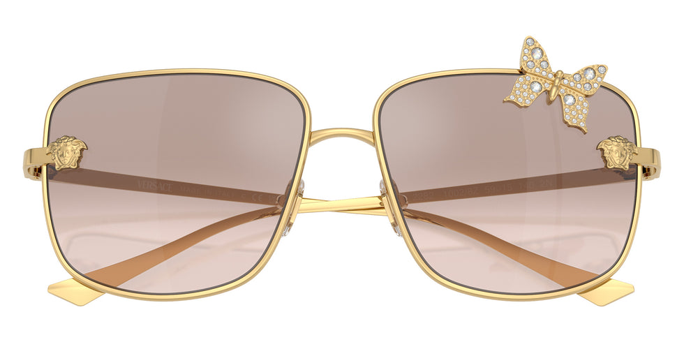 Versace VE2282 10028Z 59 - Gold / Light Brown Mirrored Silver Gradient #id:ve228210028z_s:100120