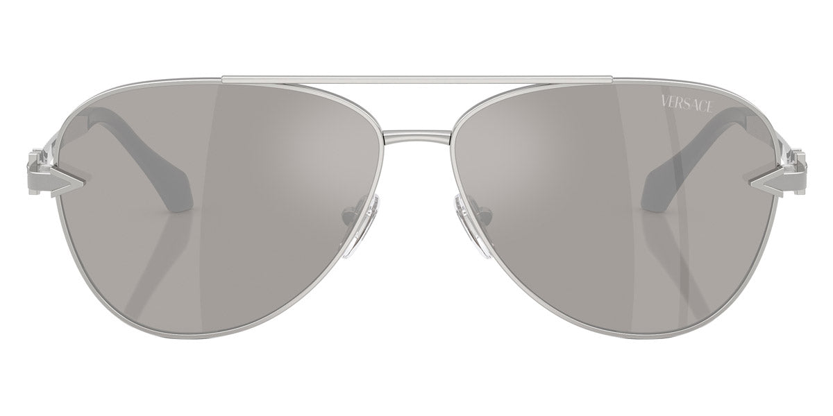 VERSACE VE2283 10006G 61 - Silver / Light Gray Mirrored Silver 80