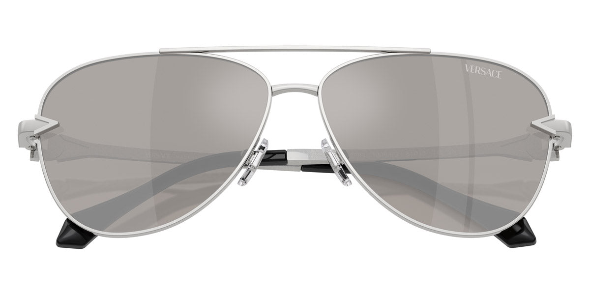 VERSACE VE2283 10006G 61 - Silver / Light Gray Mirrored Silver 80