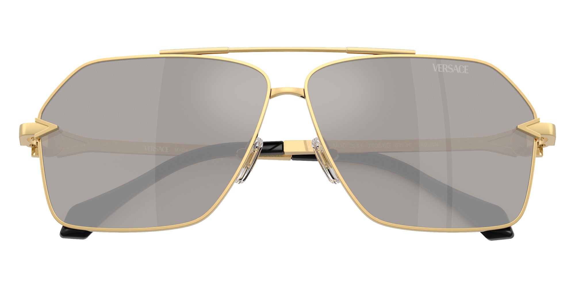 Versace VE2284 10026G 63 - Gold / Light Gray Mirrored Silver #id:ve228410026g_s:102120