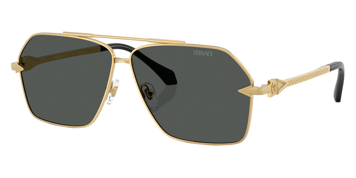 VERSACE VE2284 100287 63 - Gold / Dark Gray