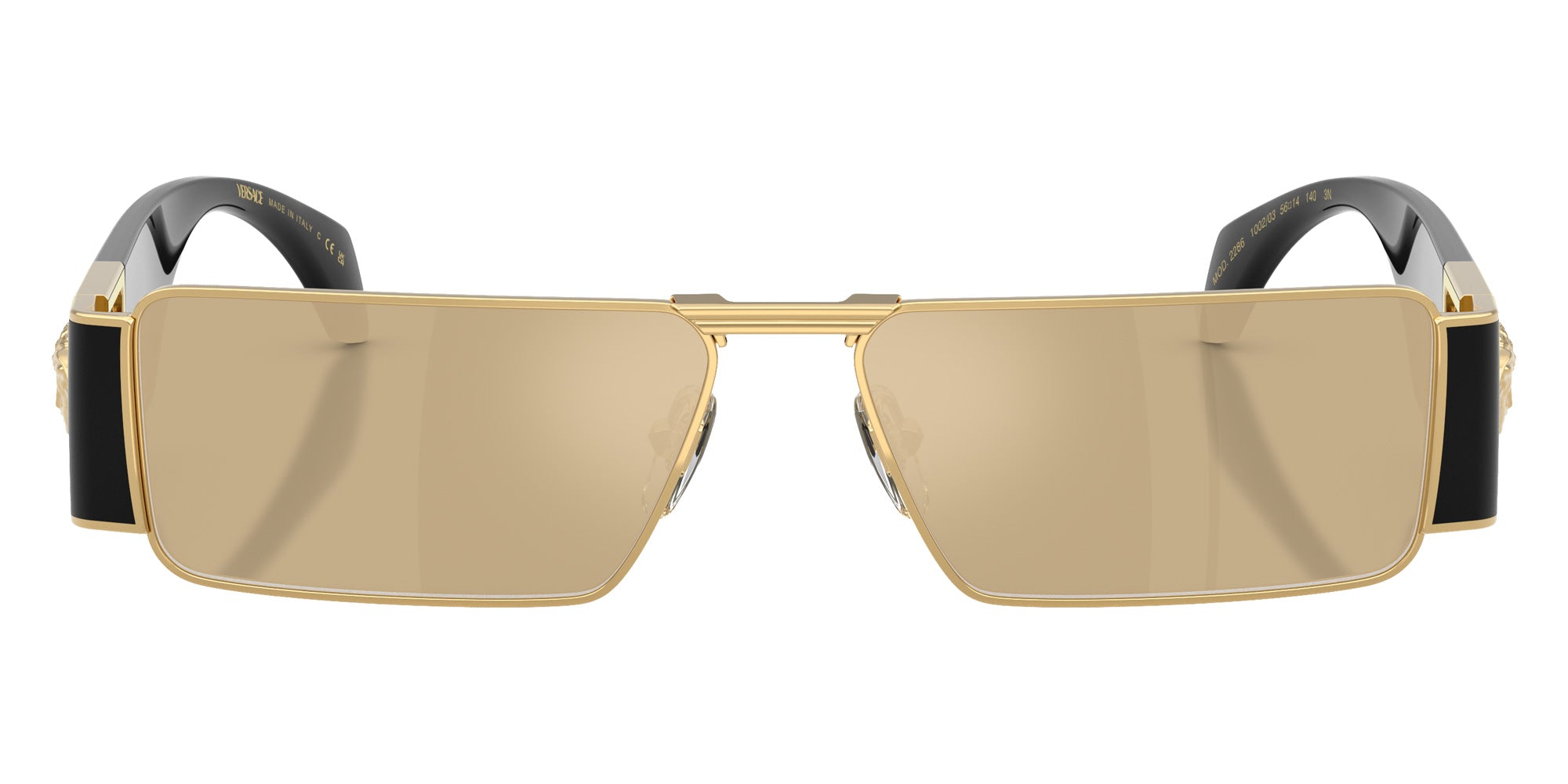 Versace VE2286 100203 57 - Gold / Clear Mirrored Real Yellow Gold #id:ve2286100203_s:102100