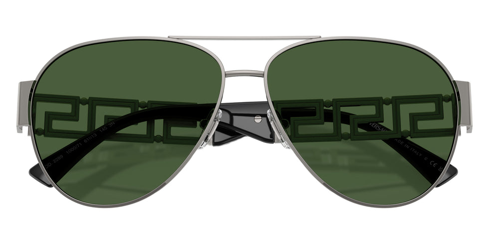 VERSACE VE2289 100071 61 - Gunmetal / Dark Green