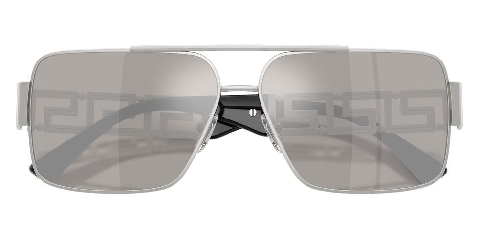 VERSACE VE2290 10016G 61 - Silver / Light Gray Mirrored Silver 80
