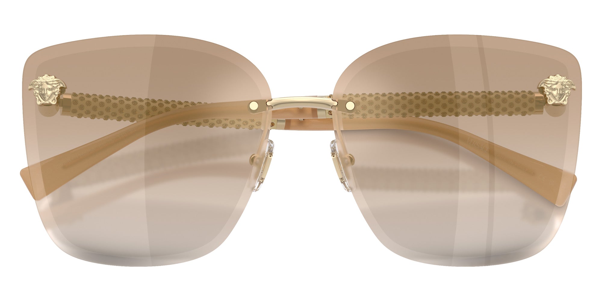 Versace VE2292B 12625A 64 - Pale Gold / Light Brown Dark Brown Gradient Mirrored #id:ve2292b12625a_s:102120