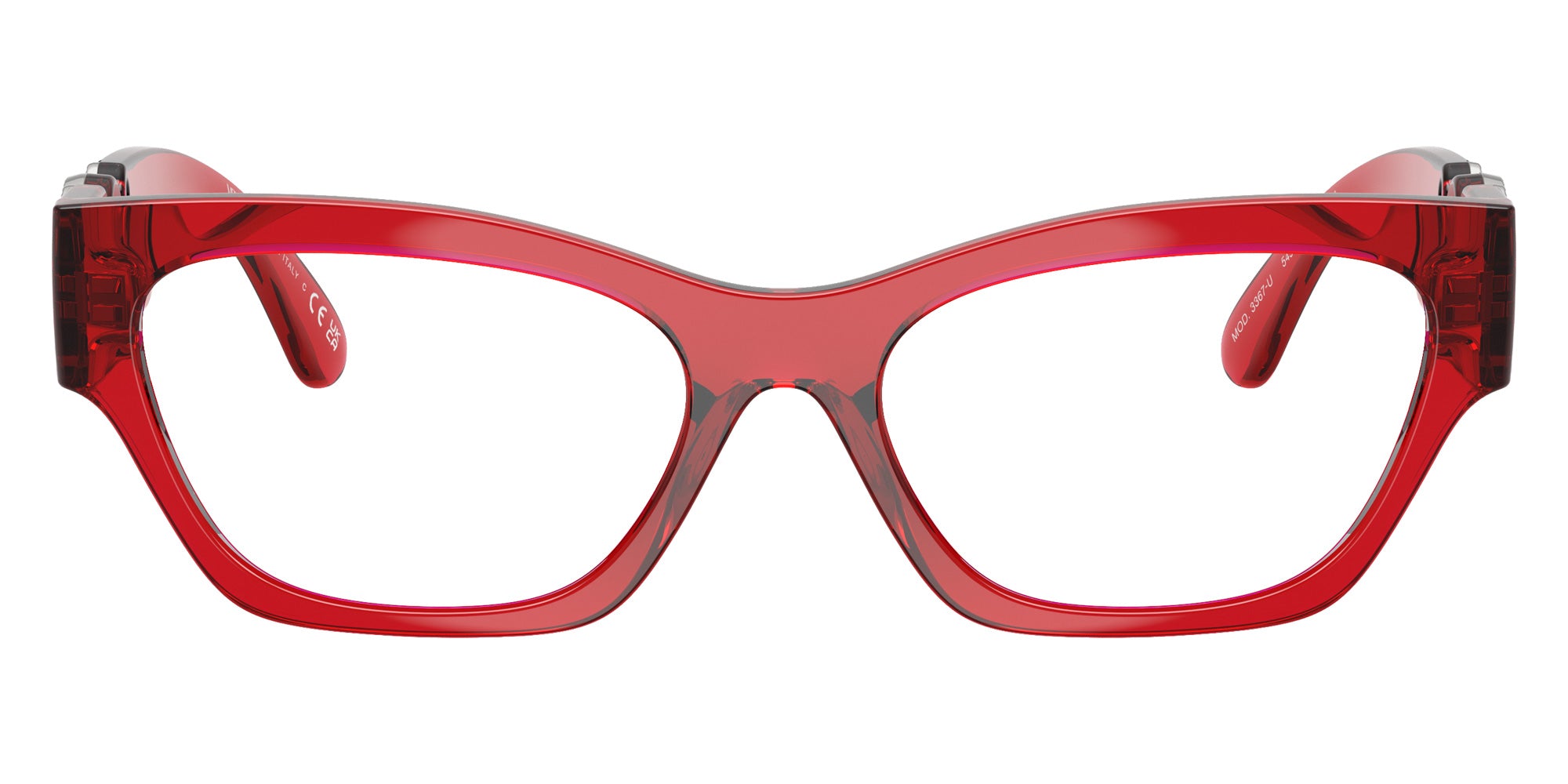 VERSACE VE3367U 5495 54 - Red Transparent #id:ve3367u5495_s:100100