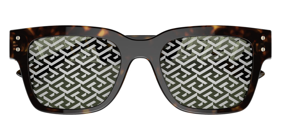 Versace VE4421F 108/V8 52 - Havana / Green Monogram Silver Mirrored #id:ve4421f108v8_s:100120