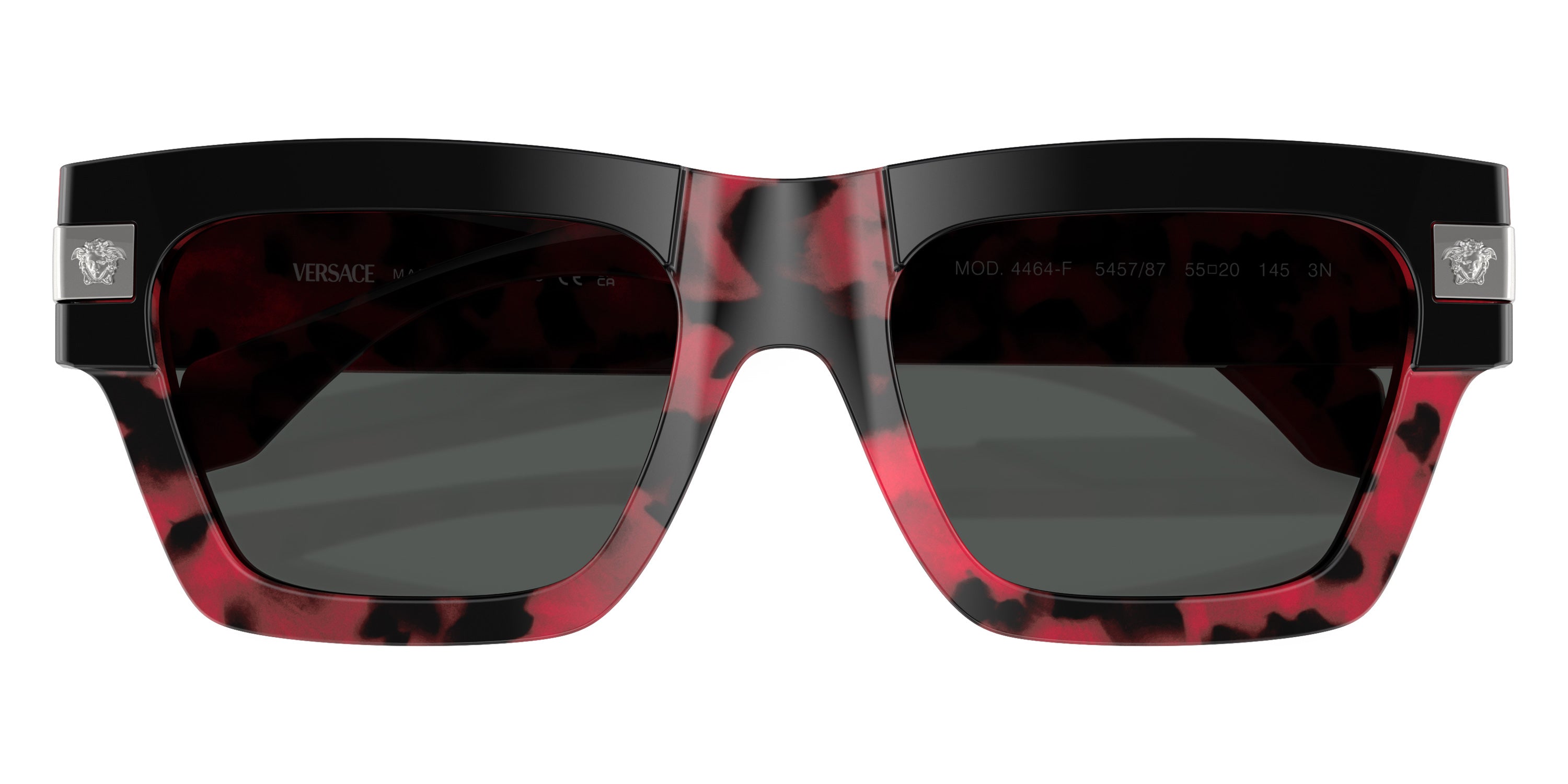 VERSACE VE4464F 545787 55 - Top Black/Red Havana / Dark Gray