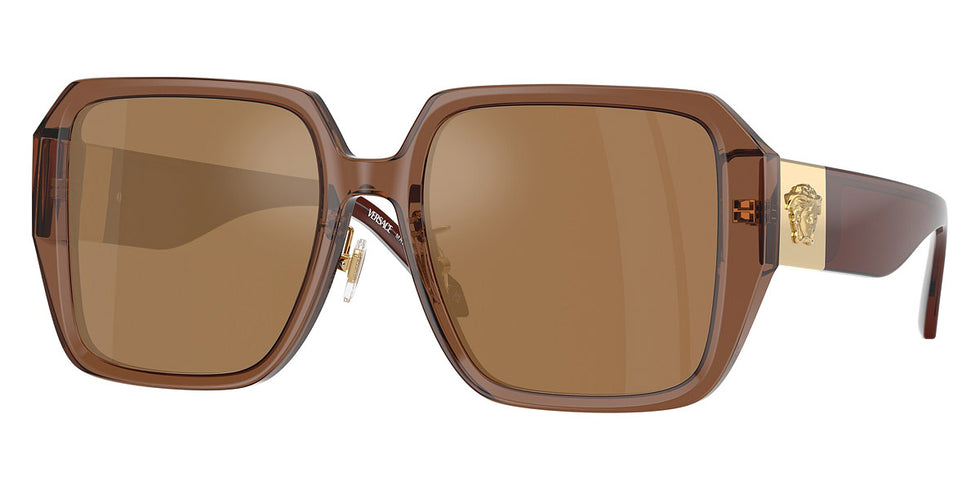 VERSACE VE4472D 5028/O 56 - Transparent Dark Brown / Brown Orange Metallic Mirrored