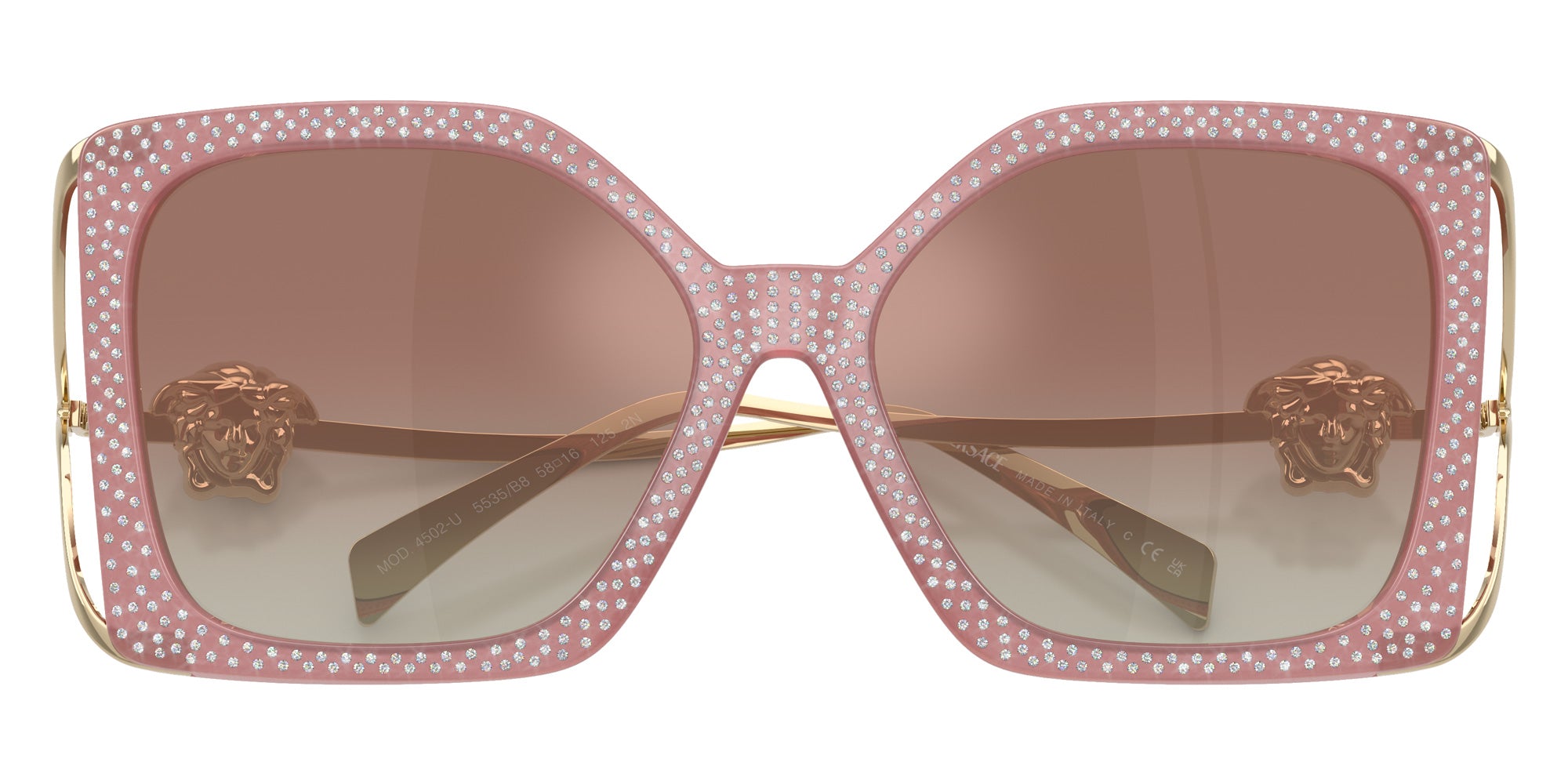 Versace VE4502U 5535B8 58 - Pink Strass Crystal / Gradient Brown Mirrored Silver #id:ve4502u5535b8_s:104120