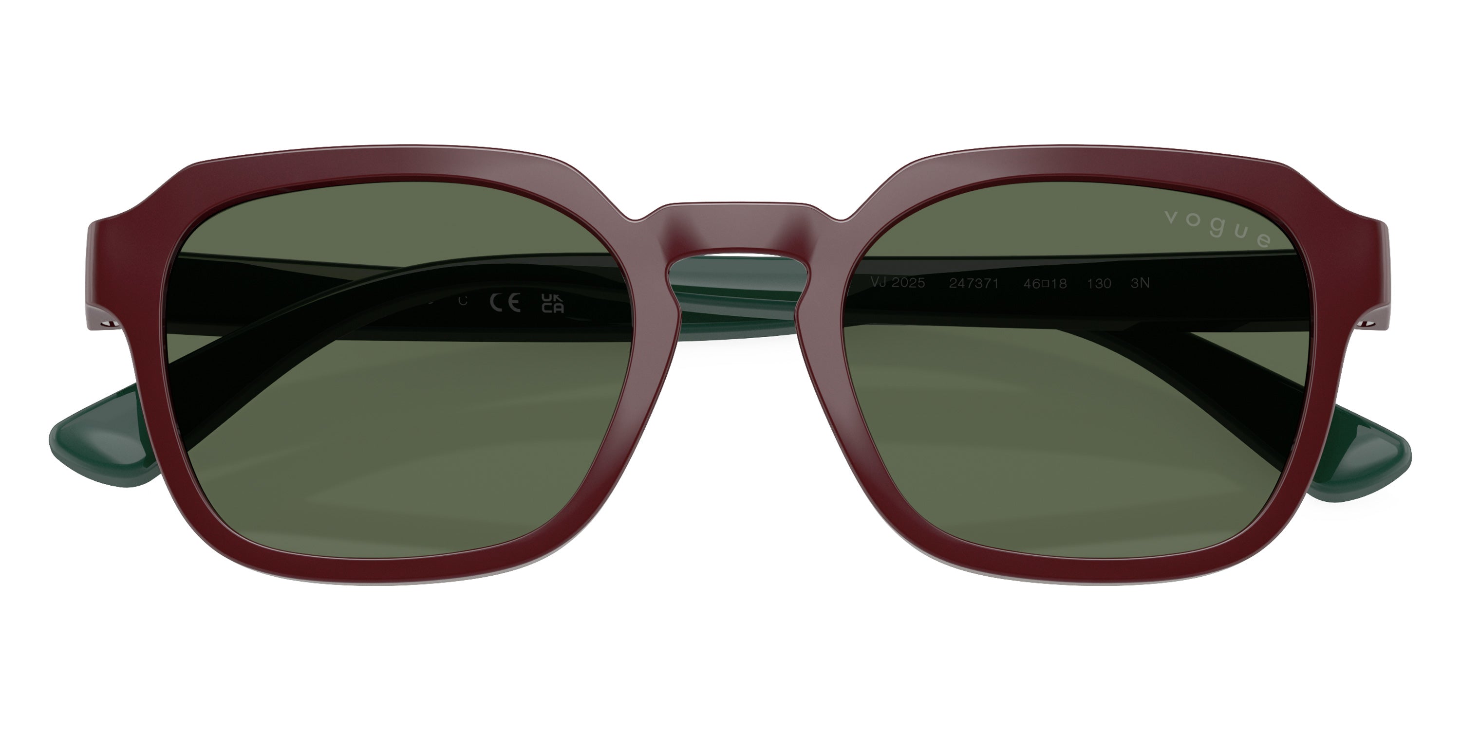 vogue eyewear VJ2025 247371 46 - Full Bordeaux/Full Dark Green / Dark Green