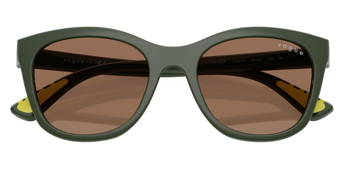 vogue eyewear VJ2028 320873 46 - Full Dark Green/Lime Rubber / Dark Brown