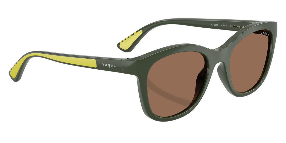 vogue eyewear VJ2028 320873 46 - Full Dark Green/Lime Rubber / Dark Brown