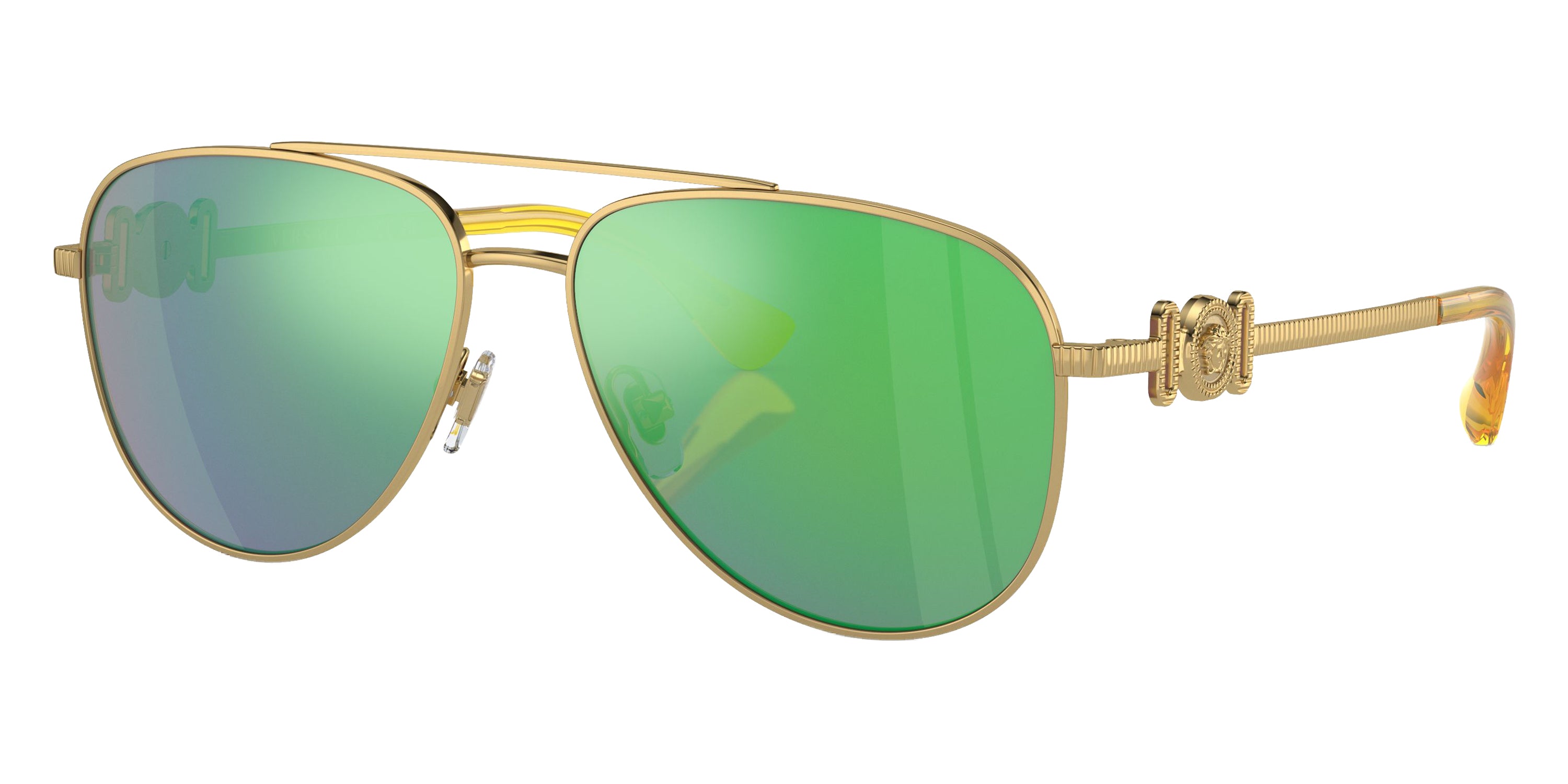 VERSACE VK2002 10023R 52 - Gold / Light Green Mirrored Green
