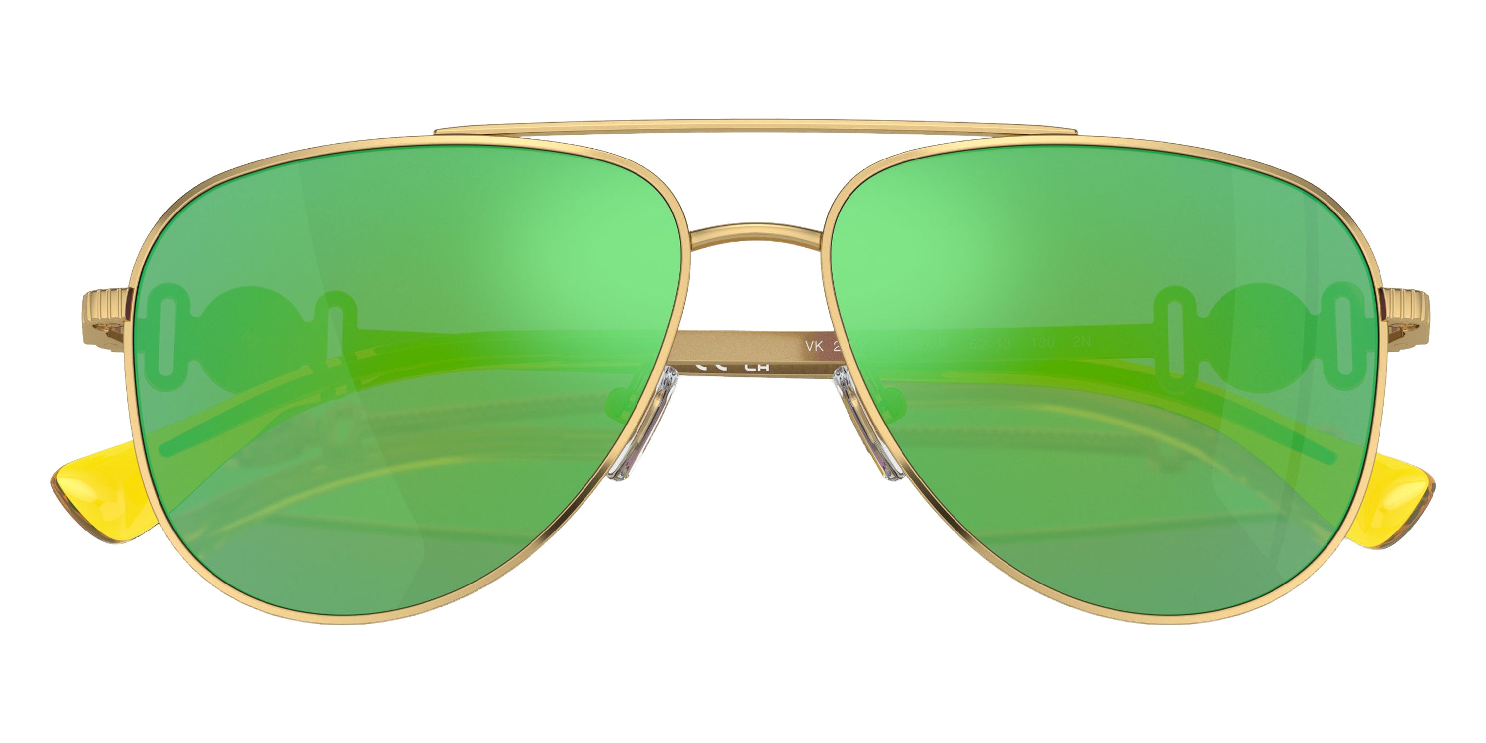 VERSACE VK2002 10023R 52 - Gold / Light Green Mirrored Green