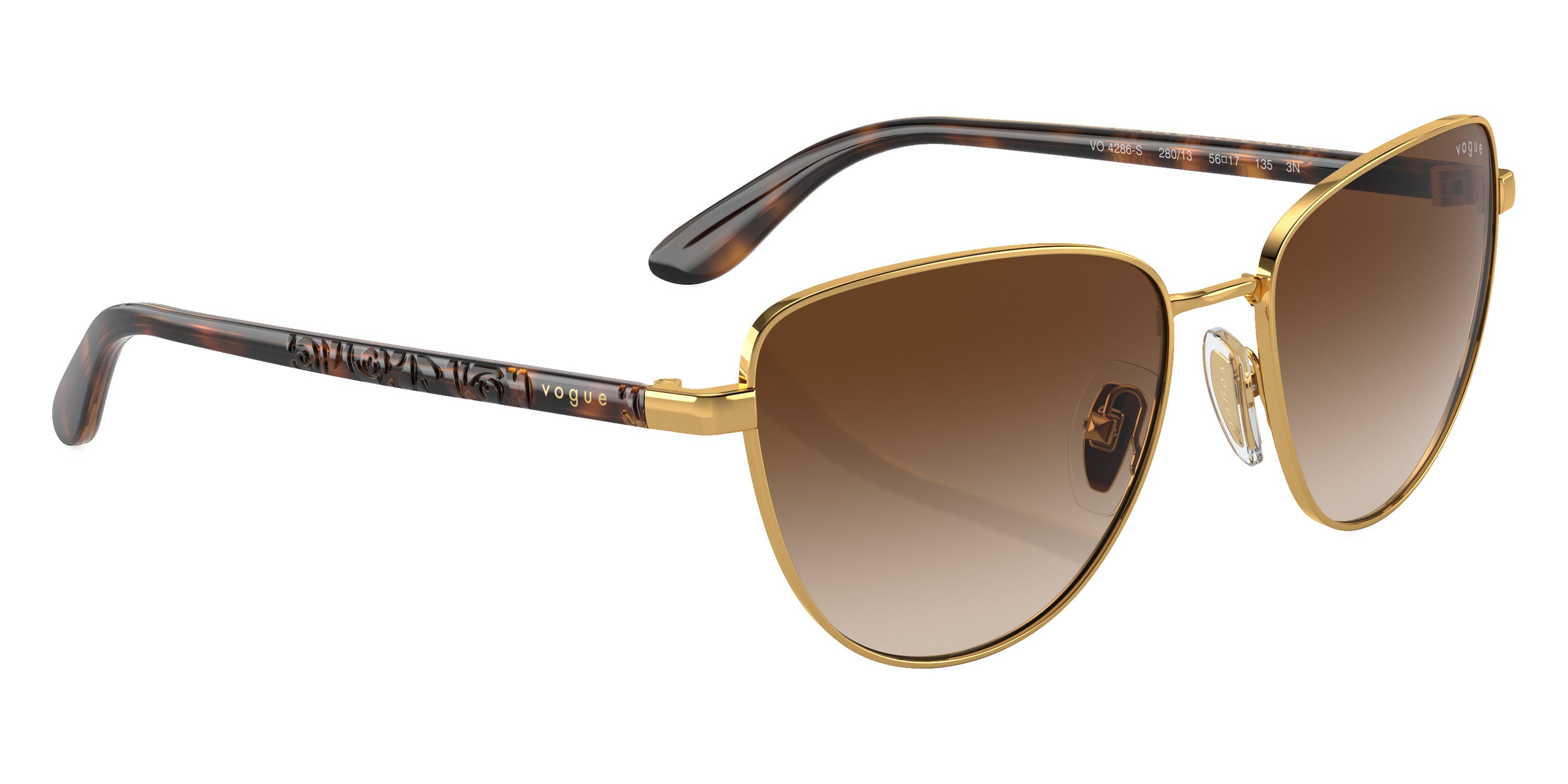 vogue eyewear VO4286S 280/13 56 - Gold/Dark Havana / Brown Gradient