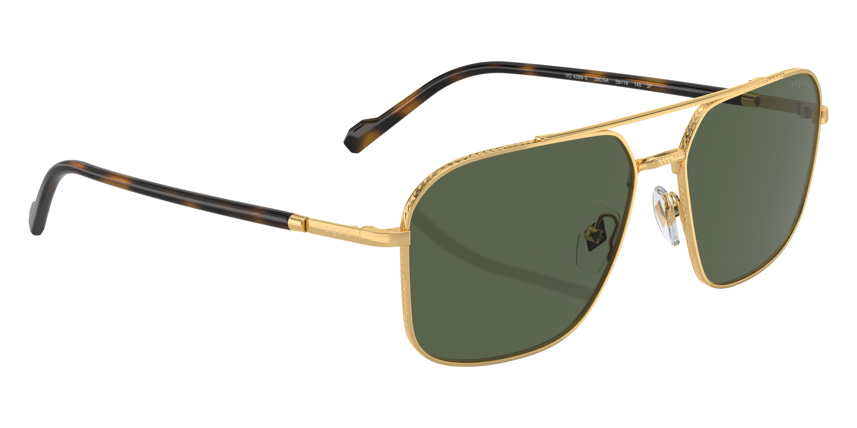 vogue eyewear VO4289S 280/9A 59 - Gold/Dark Havana / Dark Green Polarized