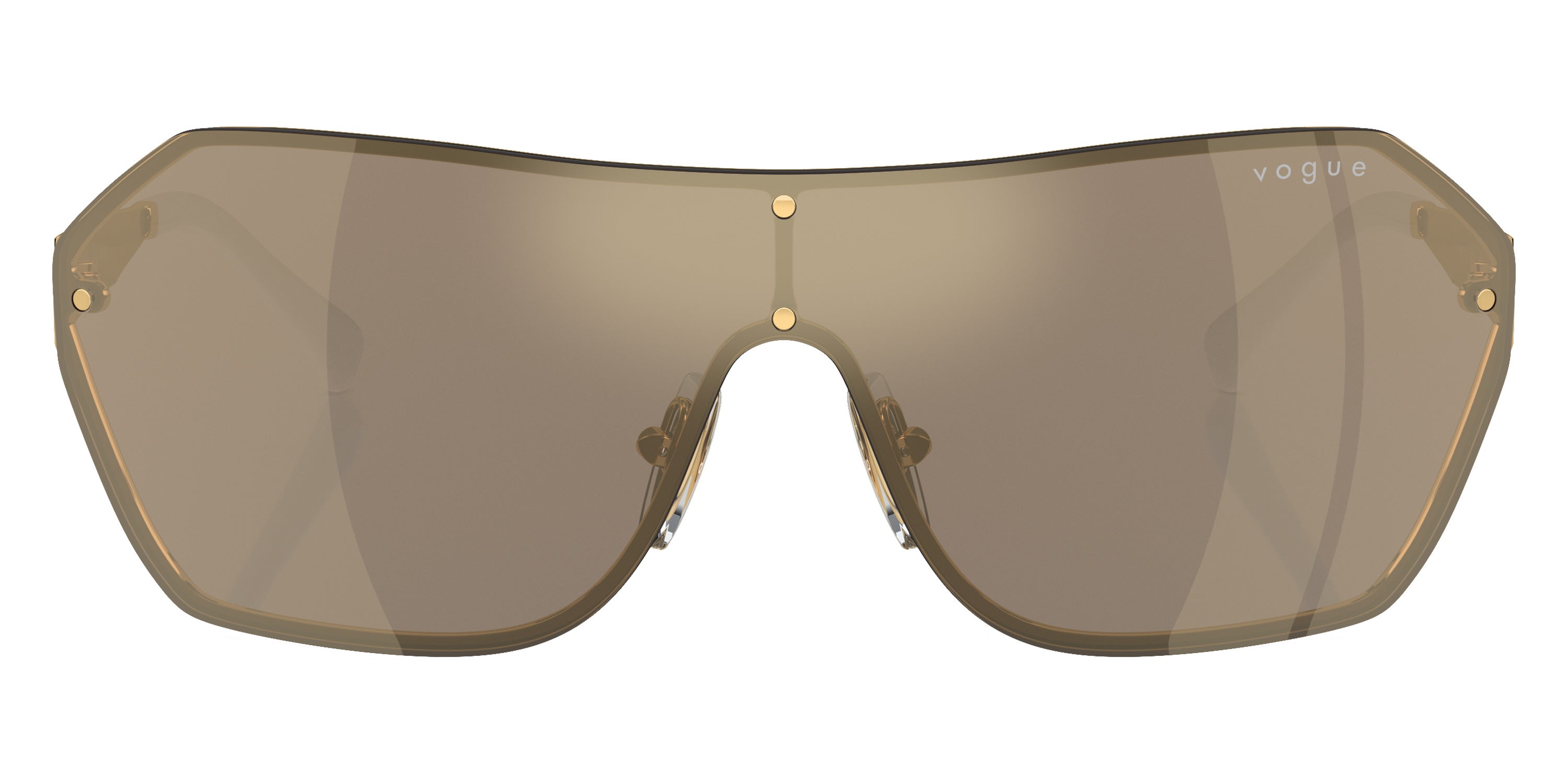 vogue eyewear VO4302S 280/5A 41 - Gold/Matte White / Light Brown Mirrored Gold