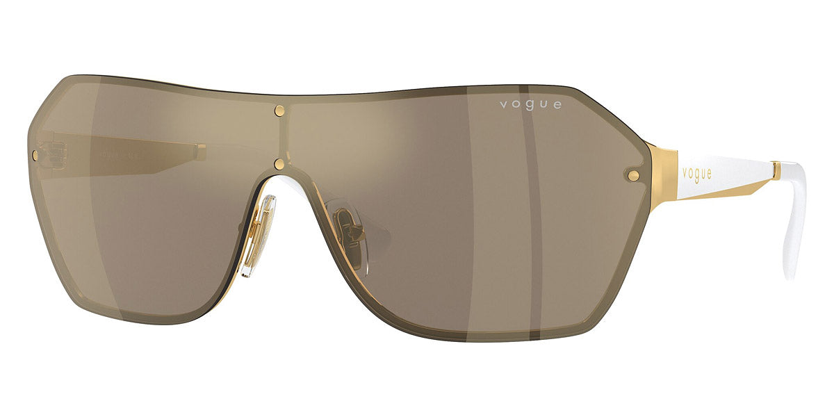 vogue eyewear VO4302S 280/5A 41 - Gold/Matte White / Light Brown Mirrored Gold