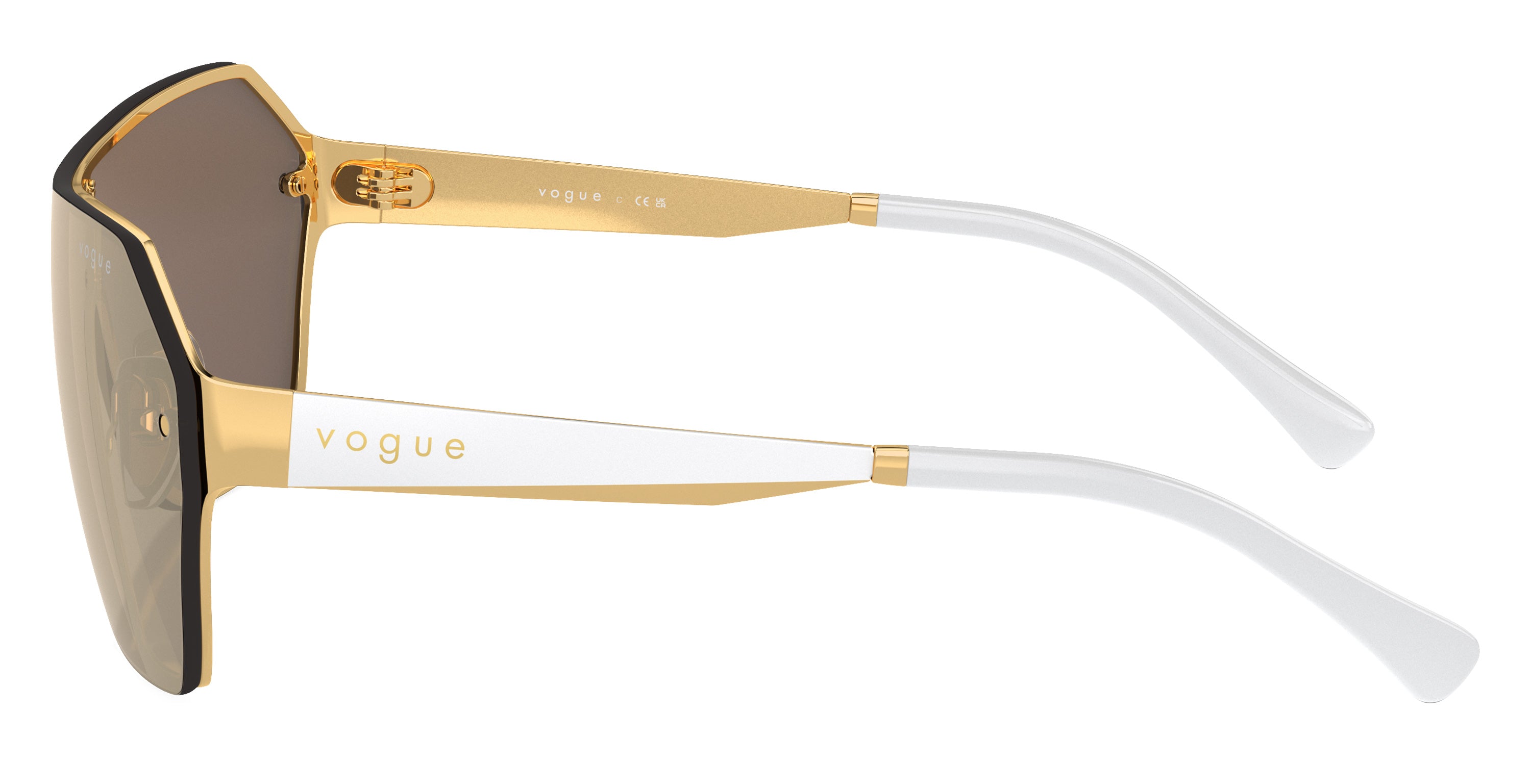 vogue eyewear VO4302S 280/5A 41 - Gold/Matte White / Light Brown Mirrored Gold